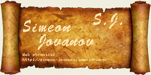 Simeon Jovanov vizit kartica